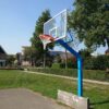 Basketbalpaal PROFI-outdoor 5 Basketbalpaal met een weedstrijd basketbalbord van plexiglas.